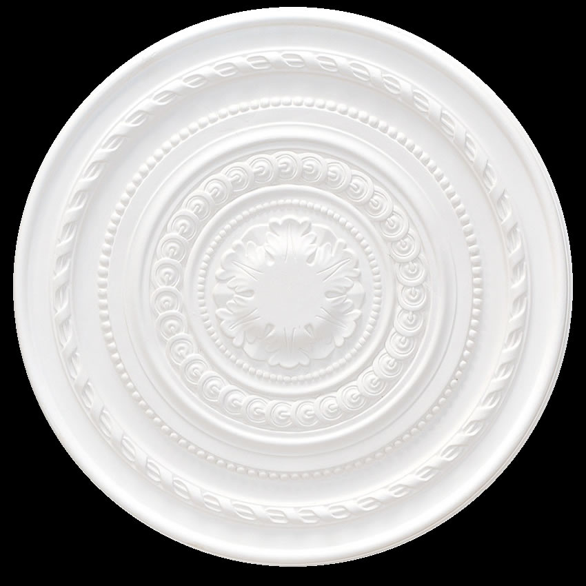 large roped plaster ceiling roses