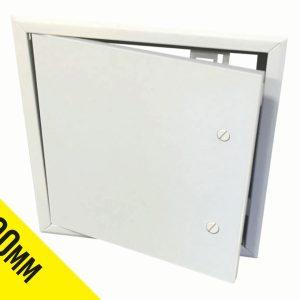 TradeMark Access Panel Metal Door Flanged 600x600mm Dual Budget Lock on white background