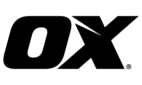 Ox Tools black logo with white background