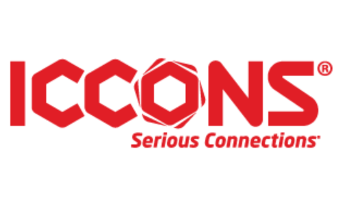 Iccons serious connections logo in colour on white background
