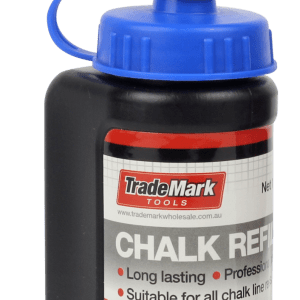 TradeMark blue chalk refill bottle on transparent background
