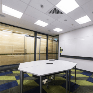 Fire Fissured Ceiling Tiles Armstrong Ceiling Solutions In Situ office building