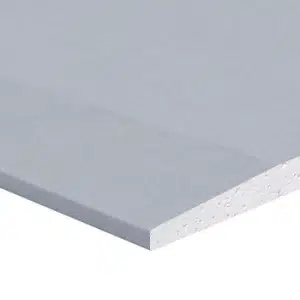 Wetstop 10 water resistant platerboard by Knauf close up on white background