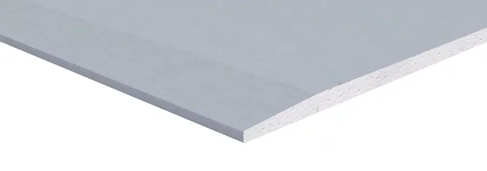 Wetstop 10 water resistant platerboard by Knauf close up on white background